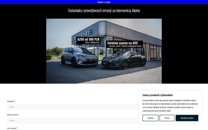 Screenshot of alpinemeeting.pl