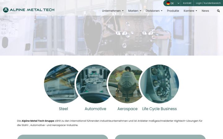 Screenshot of alpinemetaltech.com