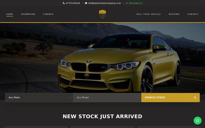 Screenshot of alpinemotorcompany.co.uk