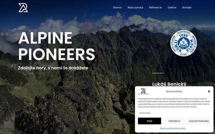 Screenshot of alpinepioneers.sk
