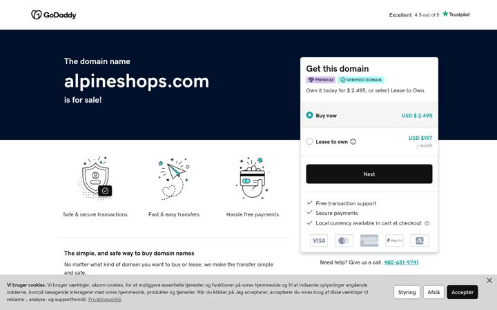 Screenshot von alpineshops.com