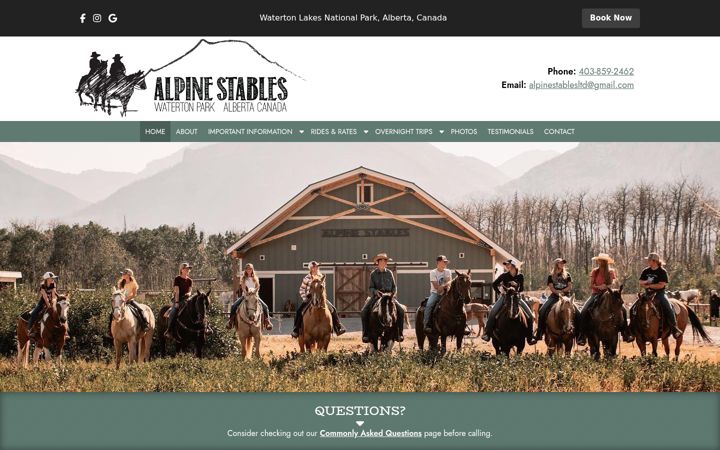 Screenshot of alpinestables.com