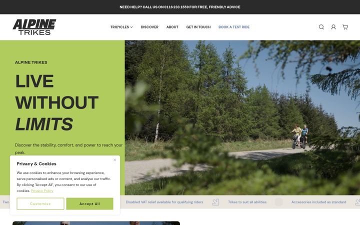 Screenshot of alpinetrikes.com