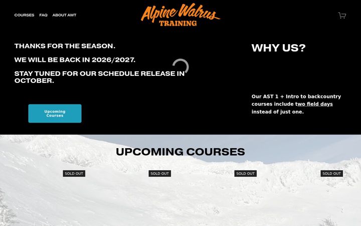 Screenshot of alpinewalrus.ca