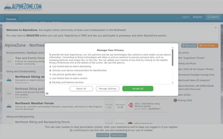 Screenshot of alpinezone.com