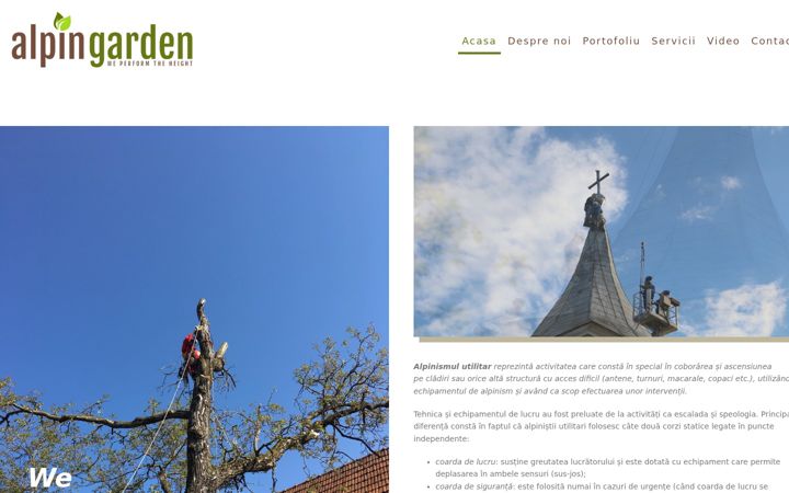 Screenshot ta' alpingarden.ro