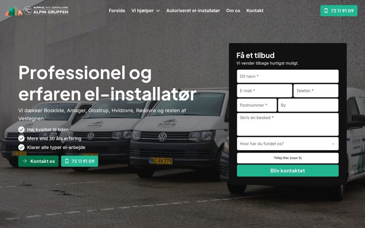 Screenshot of alpingruppen.dk