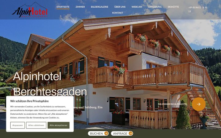 Screenshot of alpinhotel-berchtesgaden.de