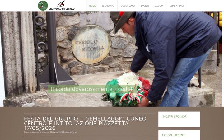 Screenshot of alpiniceriolo.it