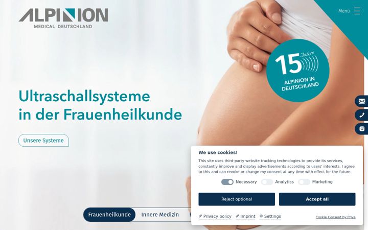Snímek obrazovky alpinion.de