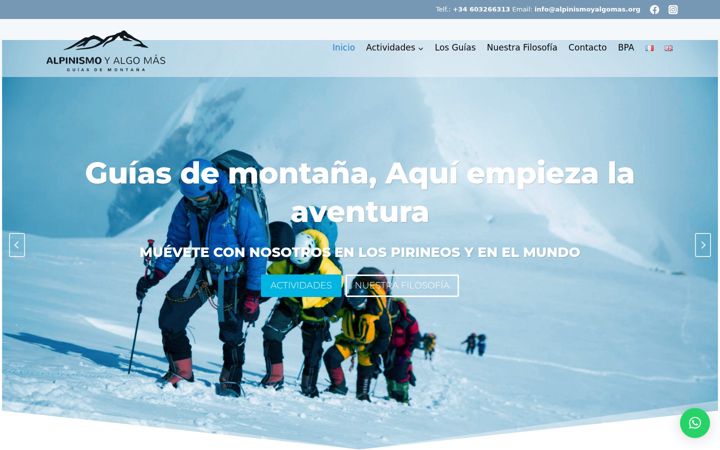 Snímek obrazovky alpinismoyalgomas.org