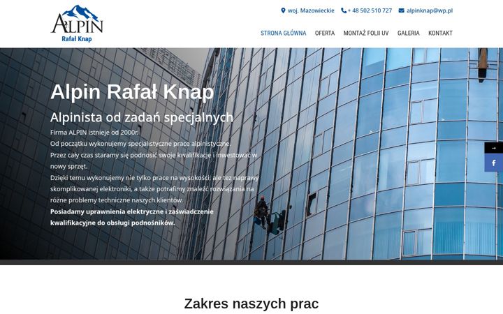 Screenshot of alpinistawarszawa.pl