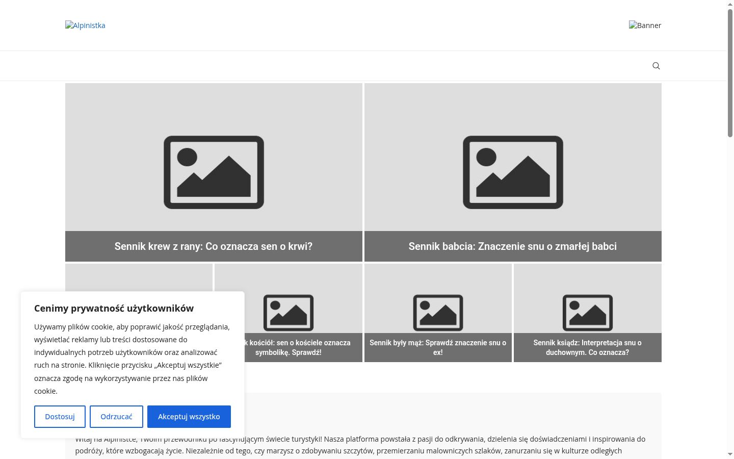 Screenshot des Einwilligungsbanners vor jeglicher Interaktion