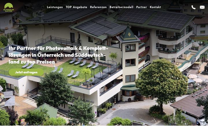 Screenshot of alpinsolar-austria.at