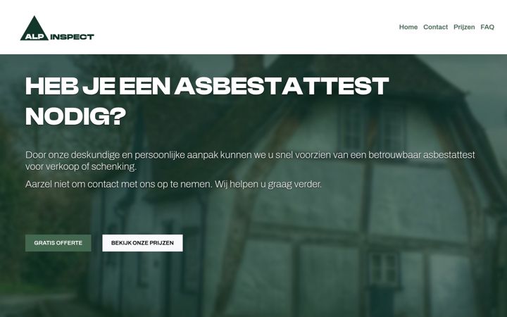 Screenshot of alpinspect.be