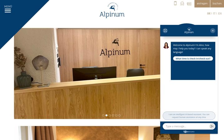 Snimka zaslona za alpinum.com