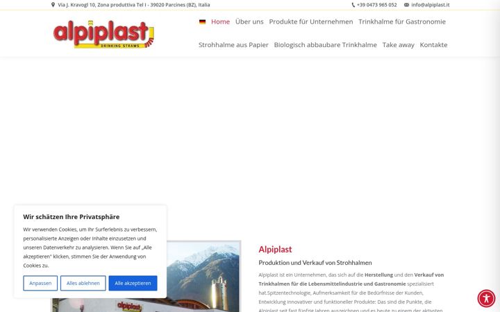 Screenshot of alpiplast.it