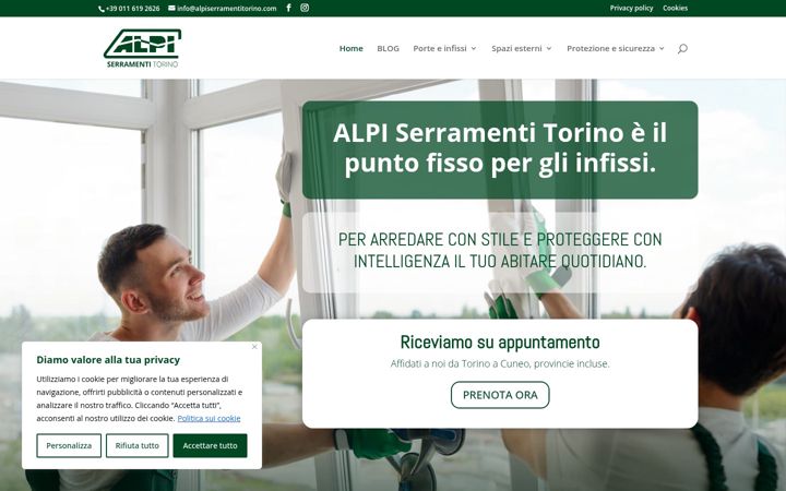 Zrzut ekranu alpiserramentitorino.com