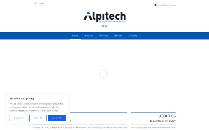 Zrzut ekranu alpitech.com