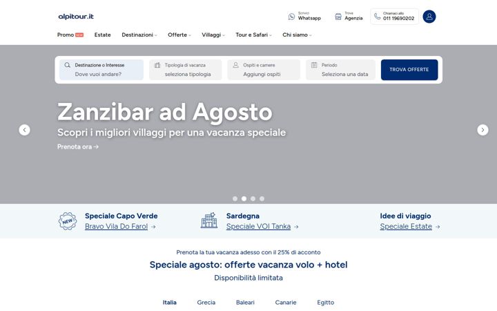 Screenshot of alpitour.it