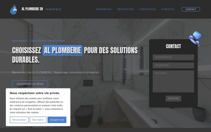 Screenshot of alplomberie28.fr