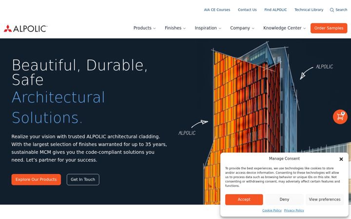 Screenshot of alpolic-americas.com