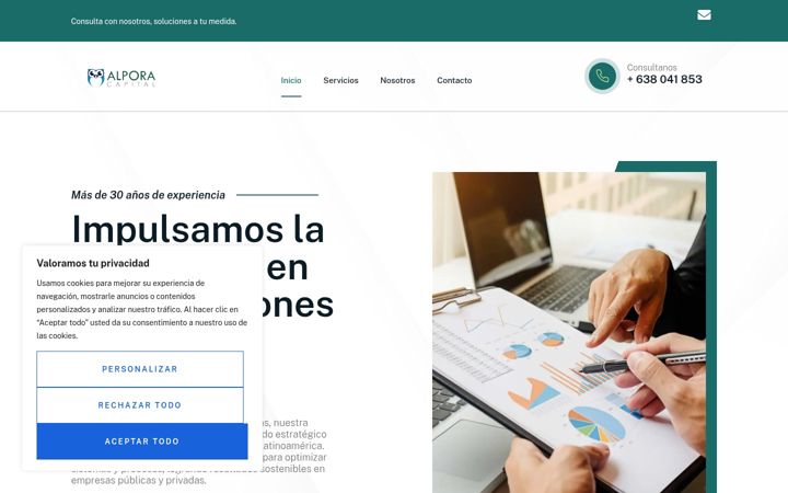 Screenshot of alpora.es