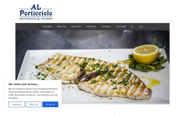 Screenshot of alporticciolomenu.it