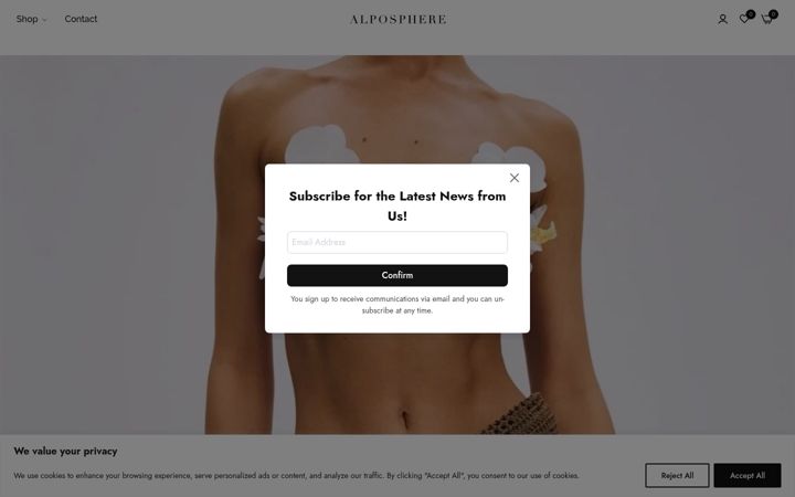 Skjermbilde av alposphere.com