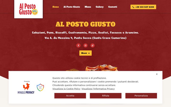 Screenshot of alpostogiustopuntasecca.it