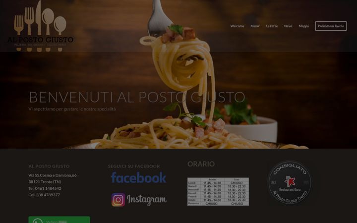 Screenshot of alpostogiustotrento.it