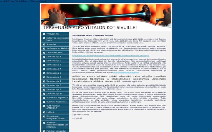 Screenshot of alpoylitalo.com