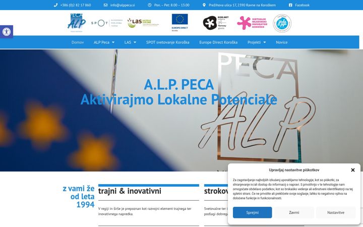 Skjermbilde av alppeca.si