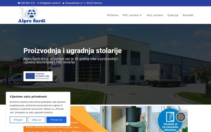 Captura de pantalla de alpro-sardi.hr