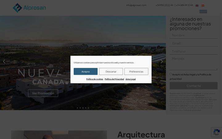 Captura de pantalla de alprosan.com