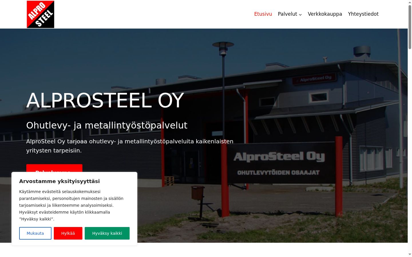 Screenshot van de toestemmingsbanner zoals getoond vóór enige interactie