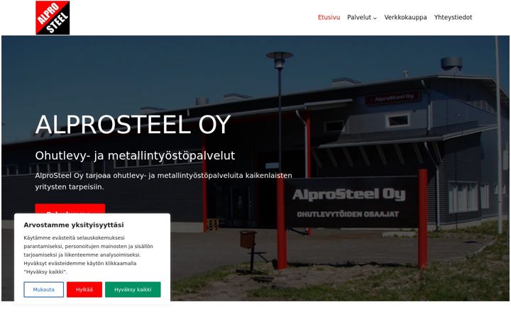 Screenshot of alprosteel.fi