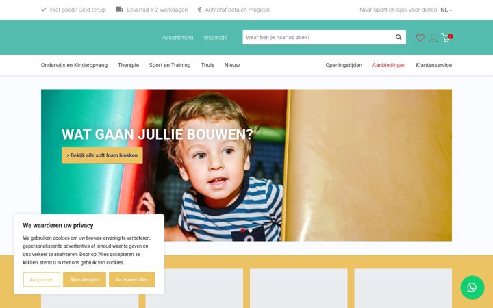 Captura de pantalla de alprovi.nl