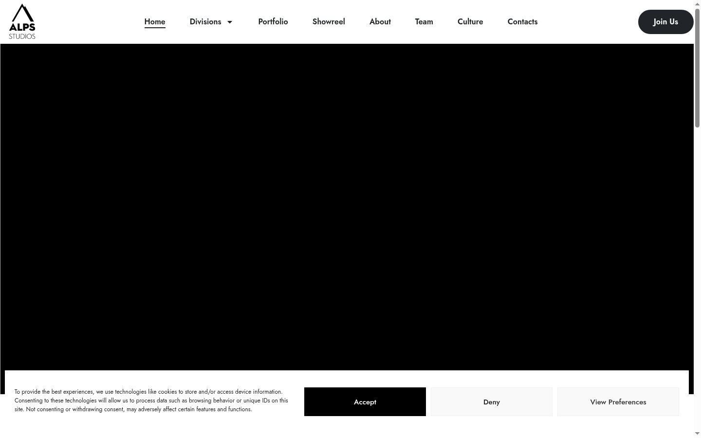 Screenshot del banner di consenso mostrato prima di qualsiasi interazione