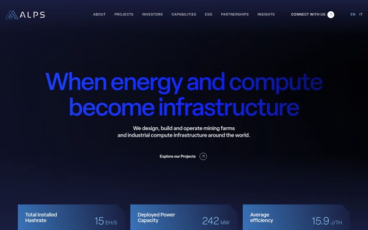 Screenshot of alpsblockchain.com