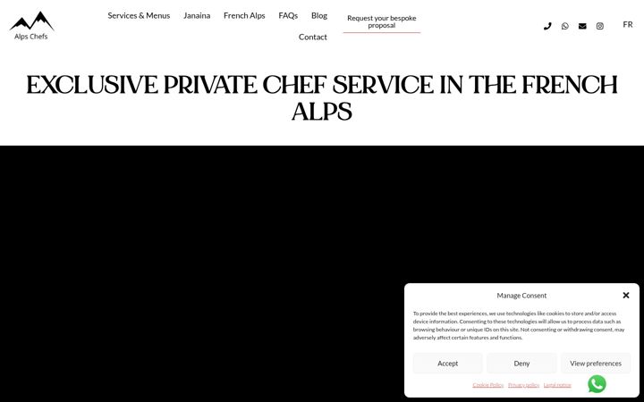 Captura de pantalla de alpschefs.com