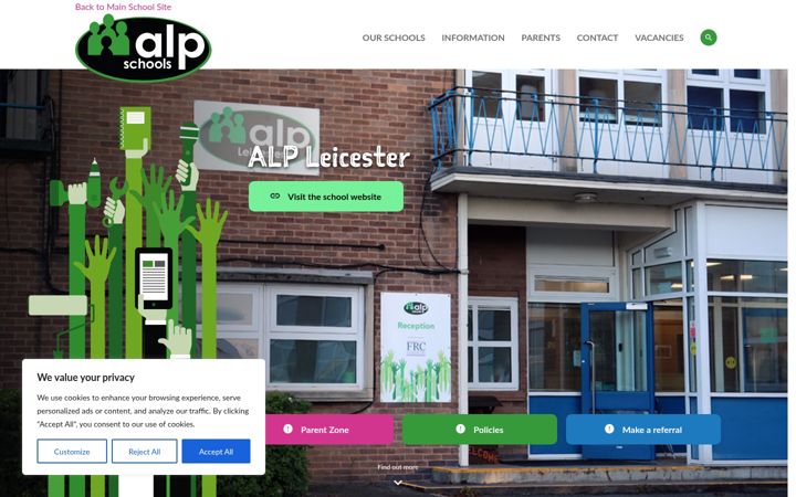 Screenshot of alpschools.org