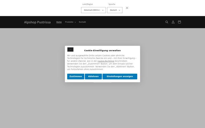 Screenshot of alpshoppustrissa.com