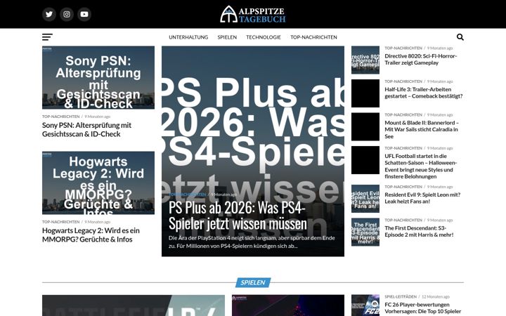 Screenshot of alpspitzetagebuch.com