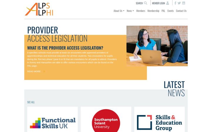 Screenshot of alpsurrey.co.uk