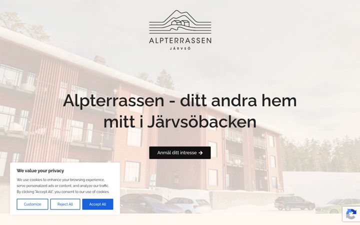 Screenshot of alpterrassen.se