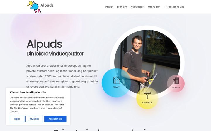 Screenshot of alpuds.dk