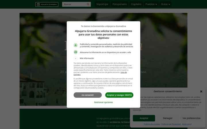 Screenshot of alpujarragranadina.com