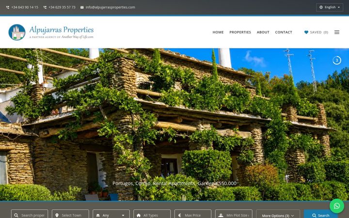 Screenshot of alpujarrasproperties.com
