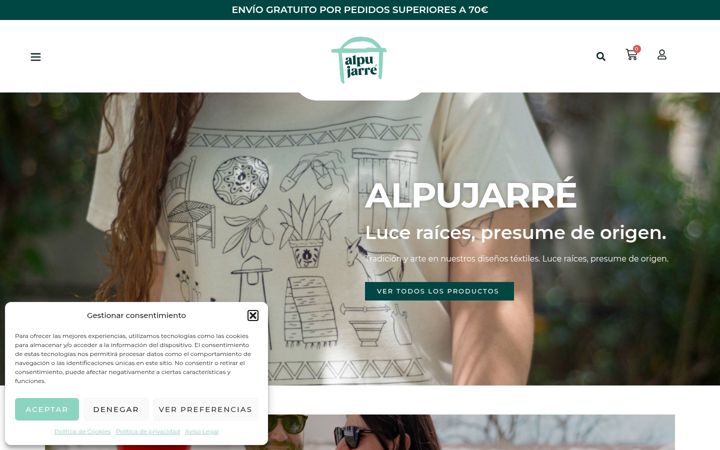 Screenshot van alpujarre.com